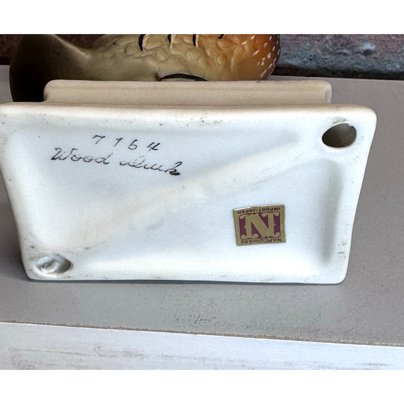 Vintage Porcelain Wood Duck Bird Figurine Napcoware Japan 7164 Hand-painted - Picture 7 of 7